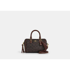 Mini Rowan Crossbody Bag In Signature Canvas With Fringe